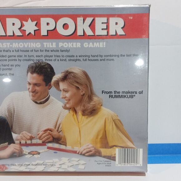 STAR TILE POKER GAME 1994 PRESSMAN NEW NEVER OPENED - Picture 4 of 5